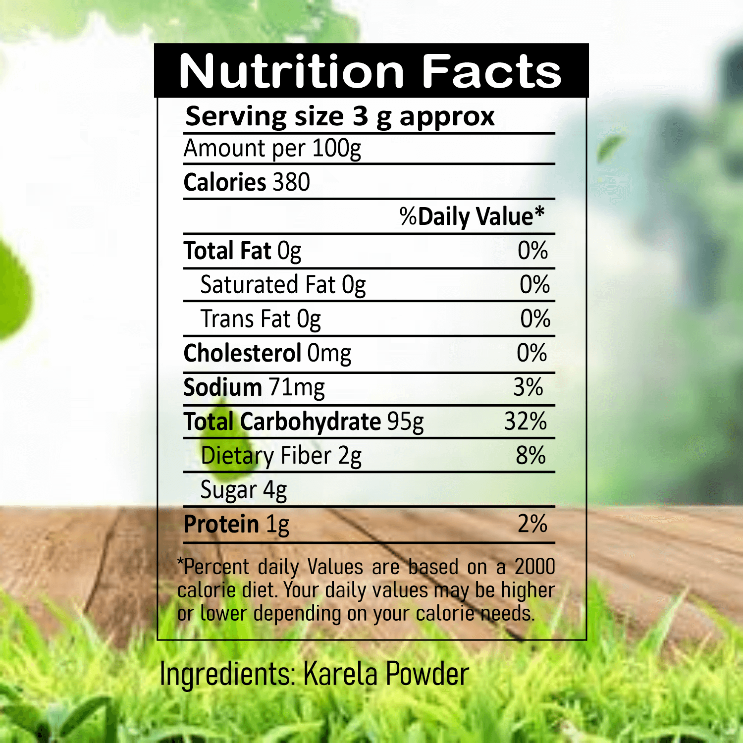 Vedahillz Premium Karela Powder Made from Sun-Dried Natural Karela Fruits